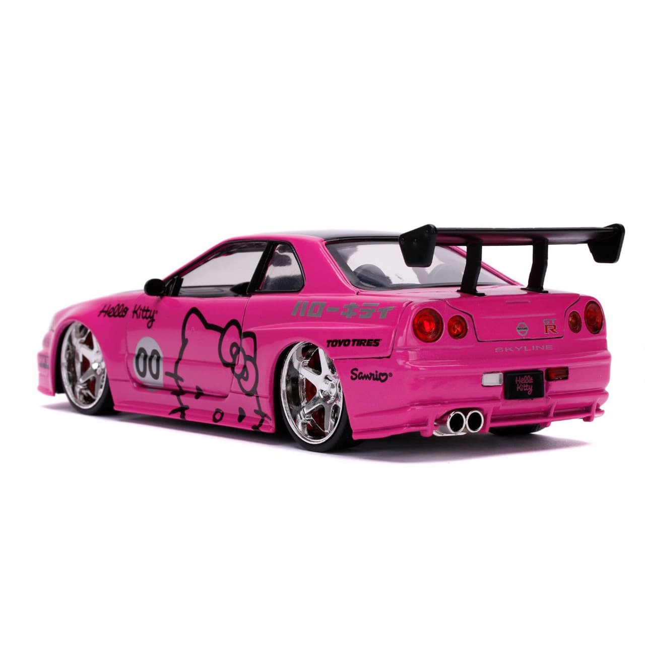 ماکت ماشین جادا مدل HELLO KITTY & 2002 NISSAN SKYLING GT-R مجموعه 2 عددی | صورتی | گارانتی اصالت و سلامت فیزیکی کالا — تصویر ۶