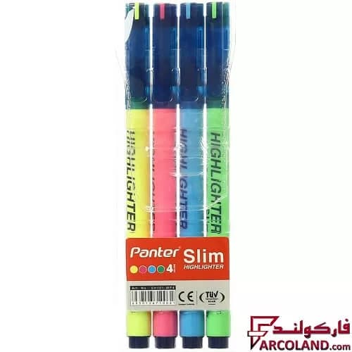 ماژیک علامت گذار پنتر مدل Slim بسته 4 عددی