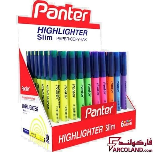 ماژیک علامت گذار پنتر مدل Slim کد SH-101 بسته 60 عددی