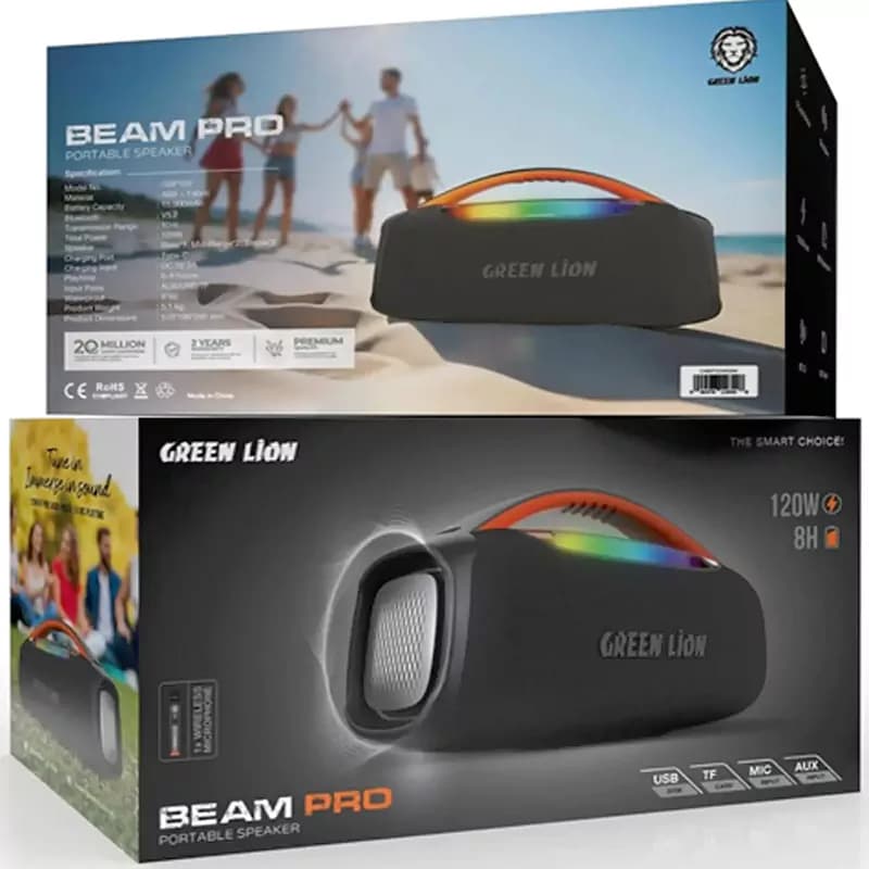 اسپیکر بلوتوثی 100 وات گرین لاین مدل Green Lion Beam Plus — تصویر ۳