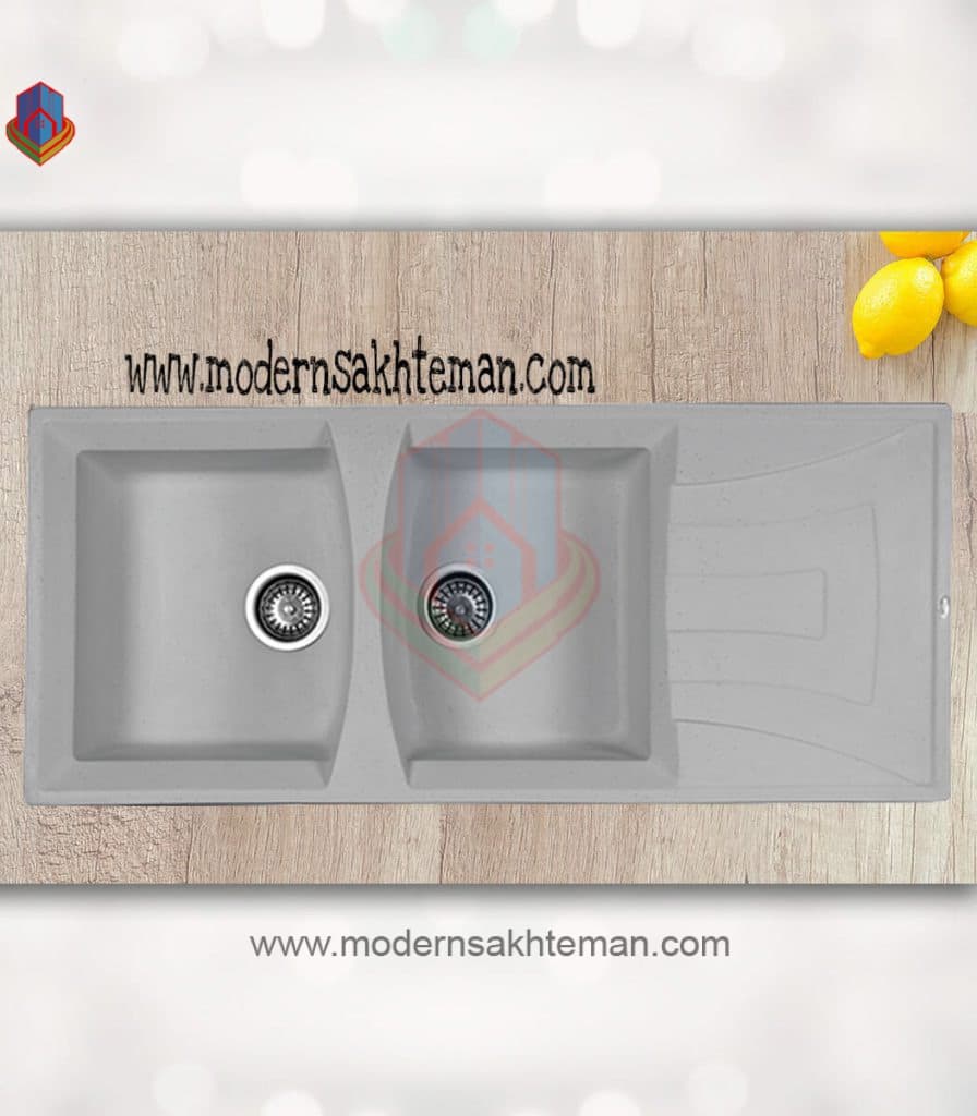 سینک گرانیتی دو لگن شاین کد 523 — تصویر ۵