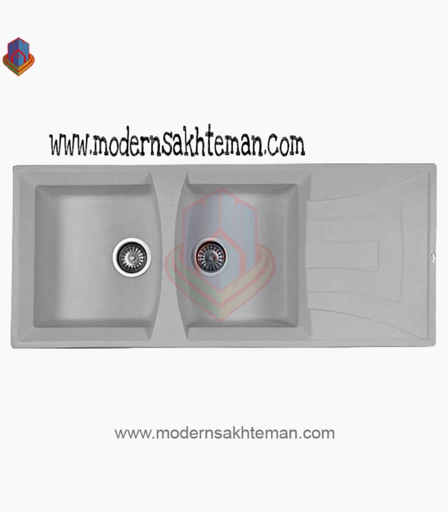 سینک گرانیتی دو لگن شاین کد 523 — تصویر ۶