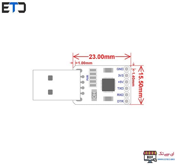 ماژول مبدل USB to TTL CP2102 — تصویر ۵