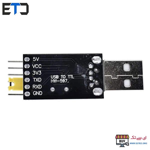 ماژول مبدل USB to Serial CH340 مشکی — تصویر ۴