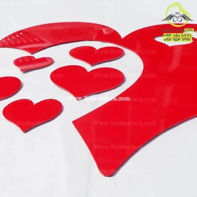 آینه دیواری قلب و Love — تصویر ۴