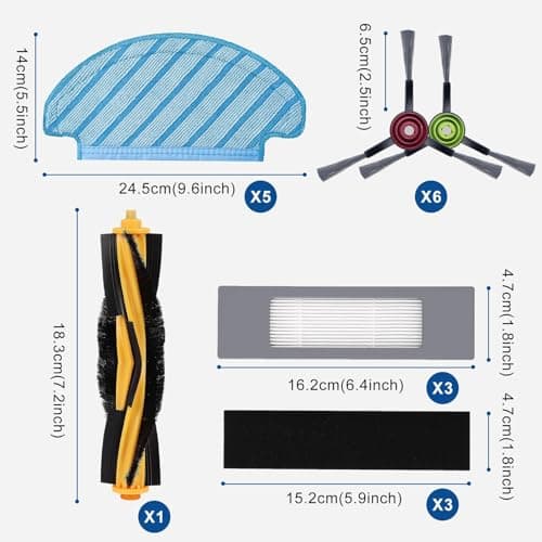 اکسسوری جارو رباتیک اکووکس مناسب مدل Ecovacs Deebot Ozmo 920 950 T5 N5 N8 T5 Max,T5 Power (ارسال 10الی15روز کاری) — تصویر ۳