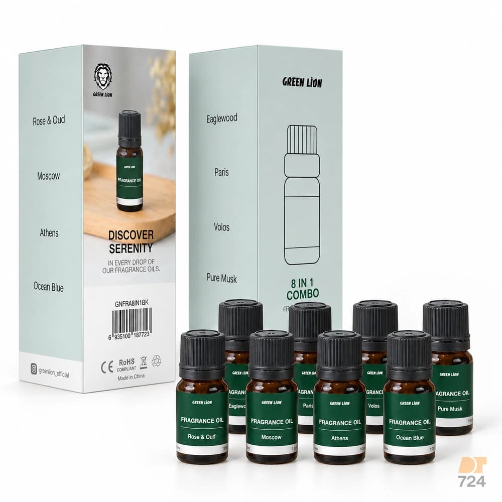 اسانس خوشبو کننده گرین لاین مدل GNFRA8IN1BK 8 IN 1 COMBO