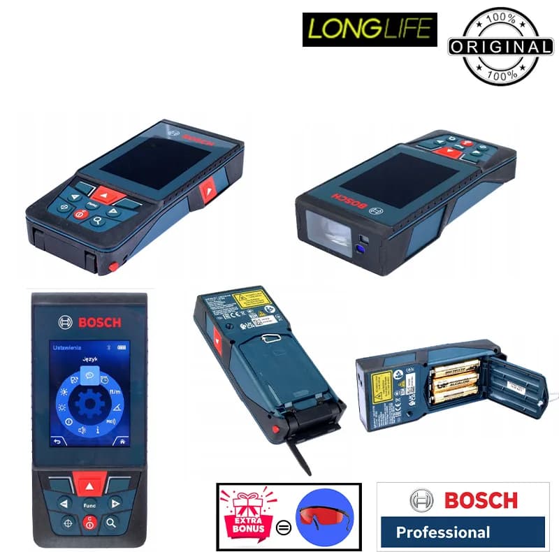 متر لیزری بوش مدل GLM 100-25 C + Extra Red Glass Professional — تصویر ۳