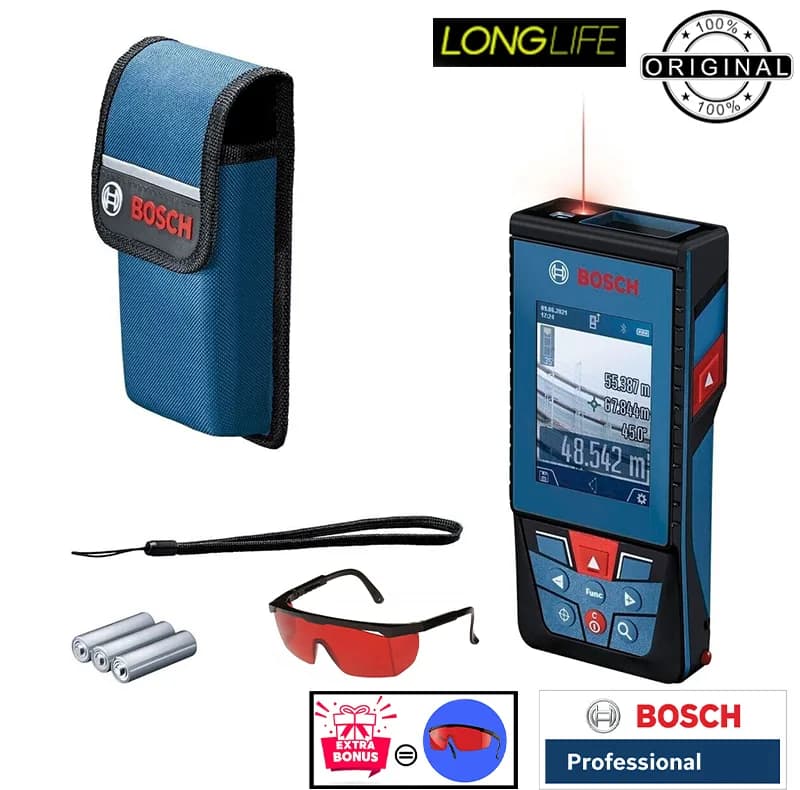 متر لیزری بوش مدل GLM 100-25 C + Extra Red Glass Professional — تصویر ۸