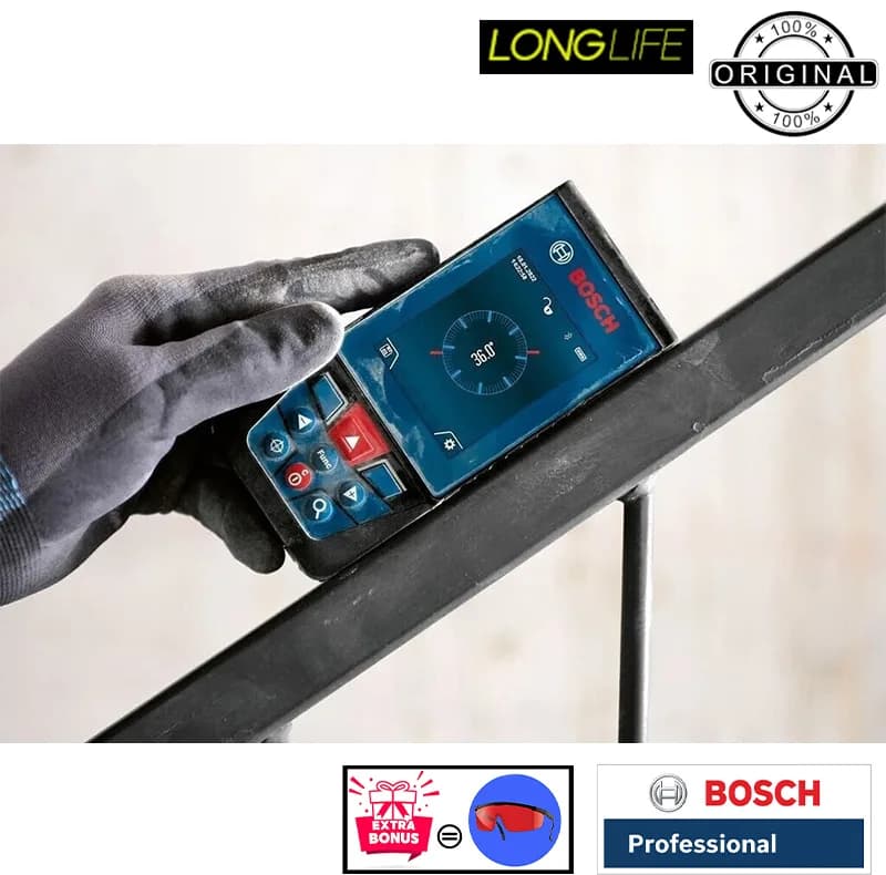 متر لیزری بوش مدل GLM 100-25 C + Extra Red Glass Professional — تصویر ۵