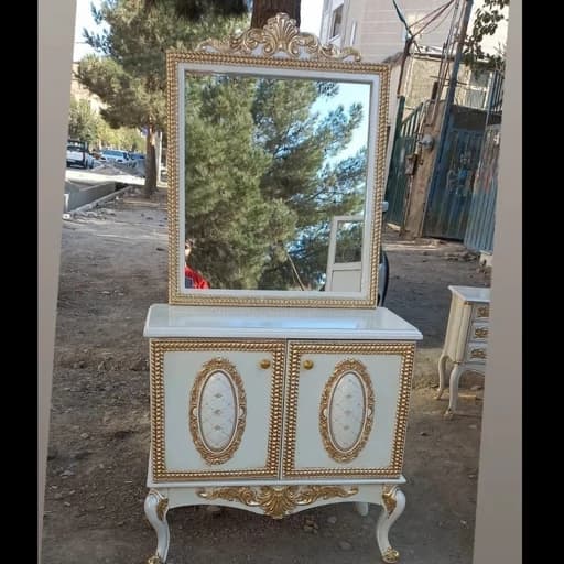 آینه کنسول منبتی گل دار کامنا مدل 13153224