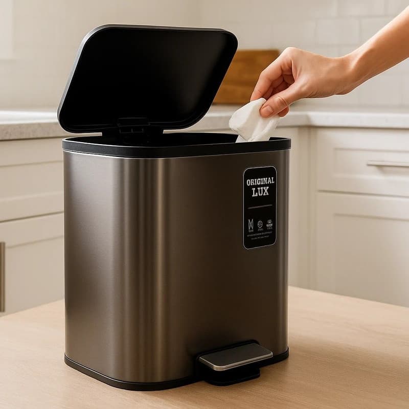 سطل زباله پدالی اورجینال مدل اسلب کد 618 ظرفیت 20 لیتر کامنا مدل 13144943 — تصویر ۳