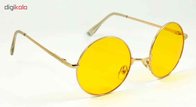 عینک آفتابی مدل Round Metal Yellow — تصویر ۶
