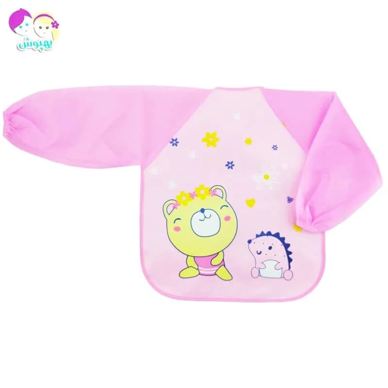 پیش بند لباسی بچگانه طرح خرس و جوجه تیغی Best Baby — تصویر ۳