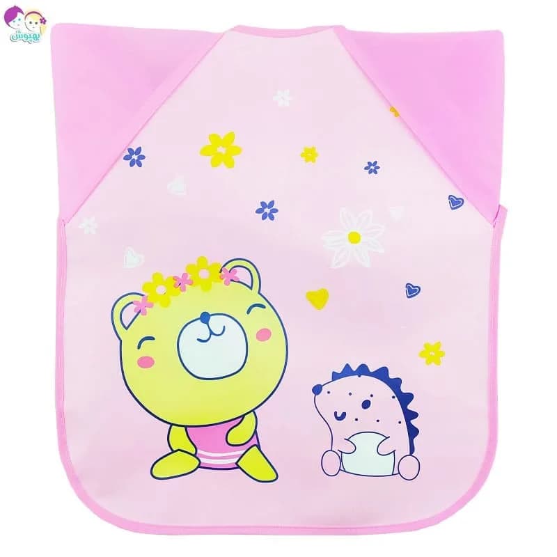 پیش بند لباسی بچگانه طرح خرس و جوجه تیغی Best Baby — تصویر ۴