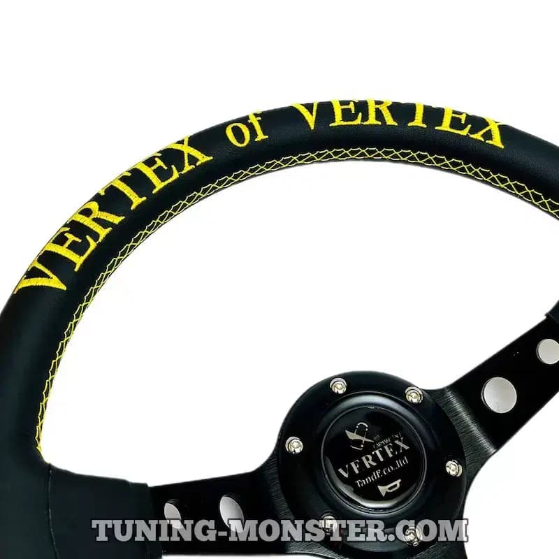 فرمان اسپرت VERTEX توگود مشکی زرد — تصویر ۵