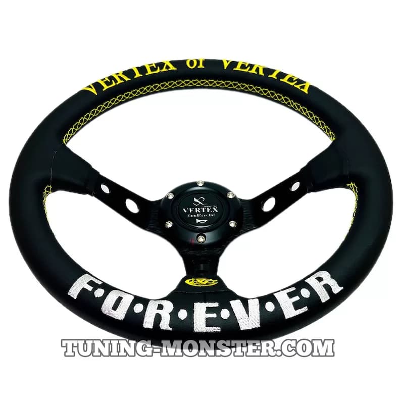 فرمان اسپرت VERTEX توگود مشکی زرد — تصویر ۳