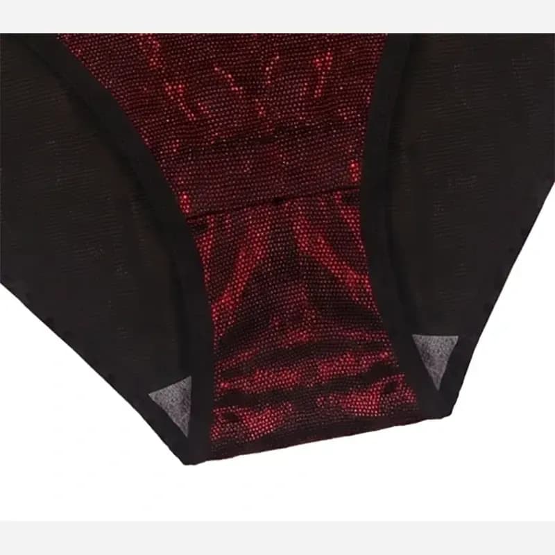 ست شورت و سوتین اسفنجی لمه زنانه هارنس زنجیری نگین دار فنردار — تصویر ۷