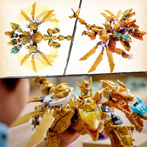 لگو Ninjago مدل Lloyd’s Golden Ultra Dragon 71774 — تصویر ۳