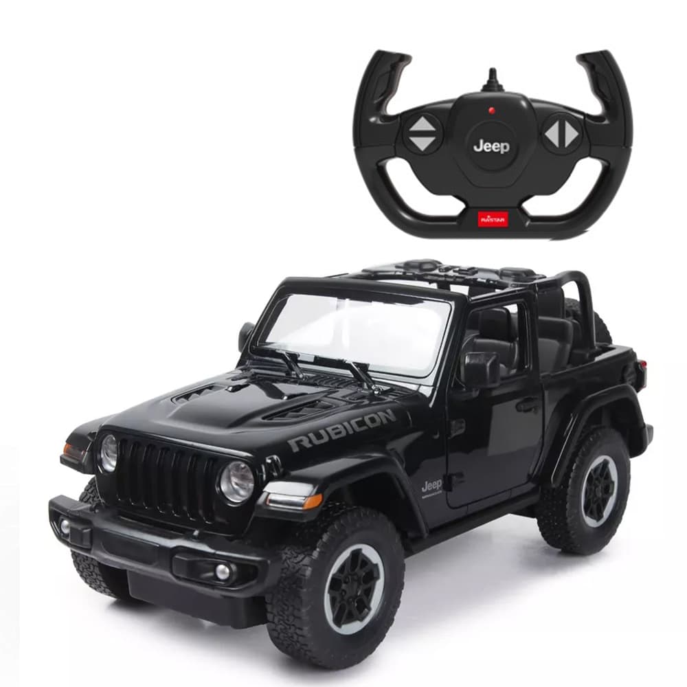 ماشین کنترلی راستار 1:14 مدل Jeep Wrangler Rubicon مشکی