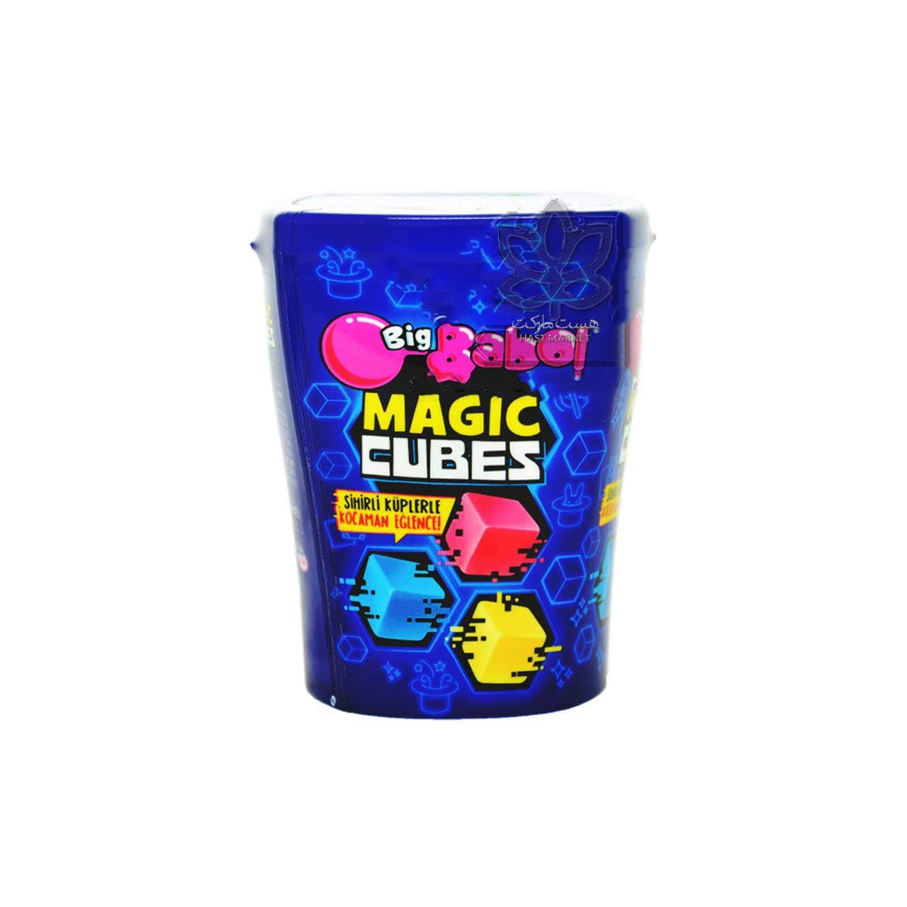 آدامس بادکنکی میوه ای مکعبی ۸۵ گرم قوطی بیگ بابل – big babol