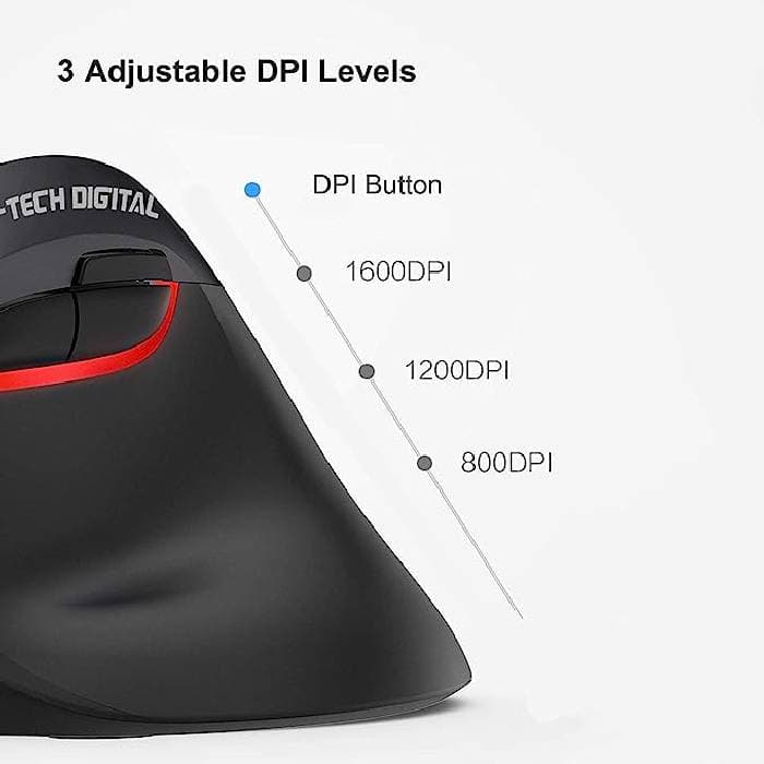 موس J-Tech مدل Wireless Ergonomic Vertical (نخل فلای) — تصویر ۵