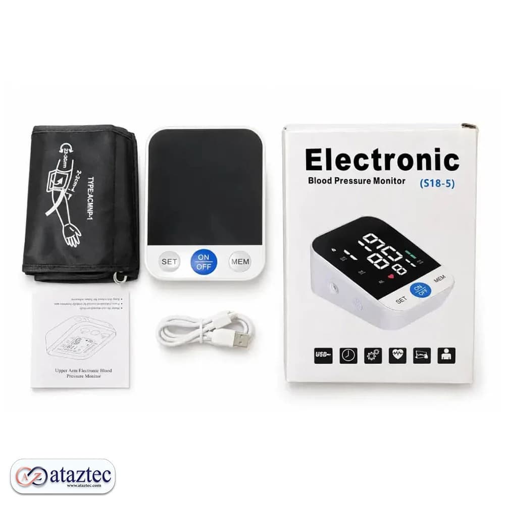 فشارسنج دیجیتال بازویی Intellective مدل S18-5 | با قابلیت اندازه‌گیری فشار خون و ضربان قلب — تصویر ۴