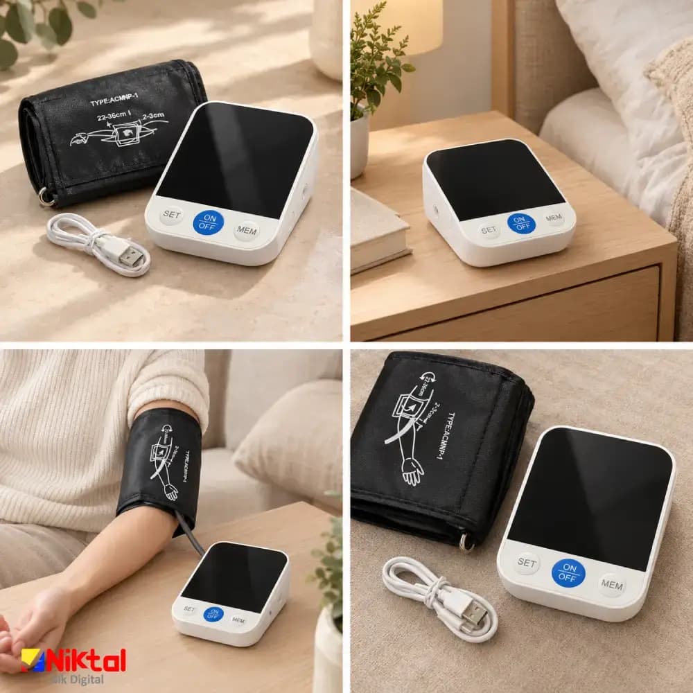 فشارسنج دیجیتال بازویی Intellective مدل S18-5 | با قابلیت اندازه‌گیری فشار خون و ضربان قلب — تصویر ۳