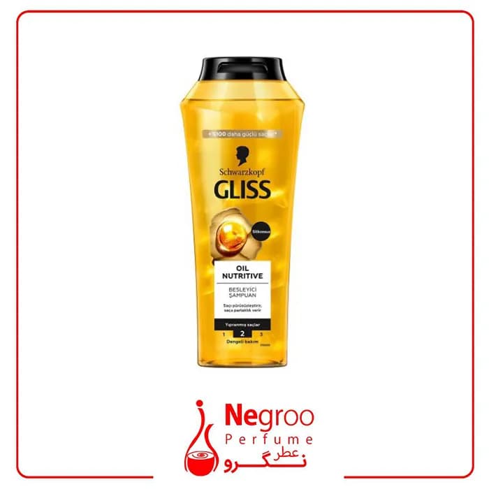 شامپو ترمیم کننده گلیس GLISS مدل Oil Nutritive مناسب موهای آسیب دیده حجم 400 میل/اورجینال