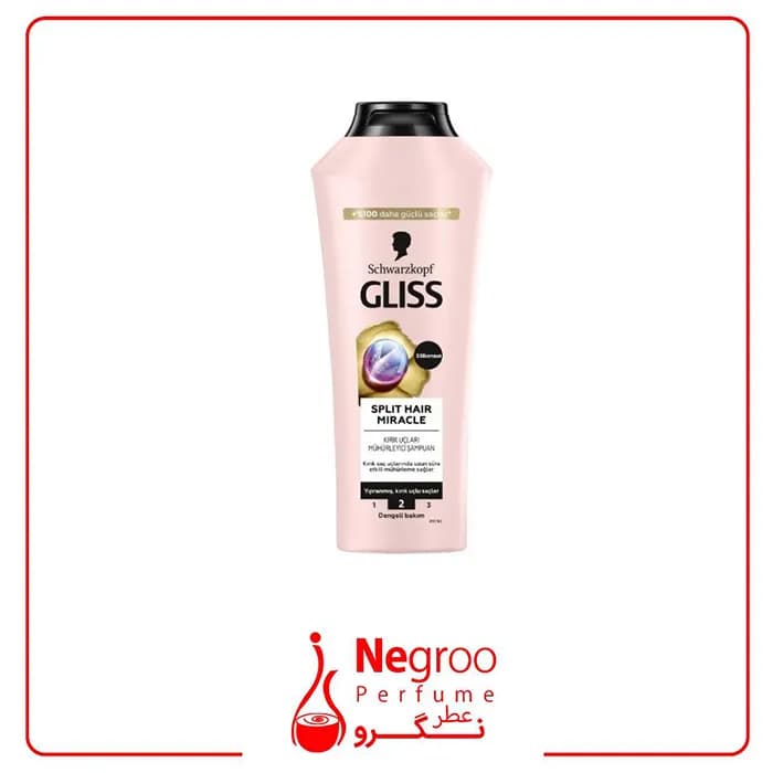 شامپو سر گلیس GLISS مدل Split Hair Miracle مناسب موهای وز و آسیب دیده 500 میل/اورجینال