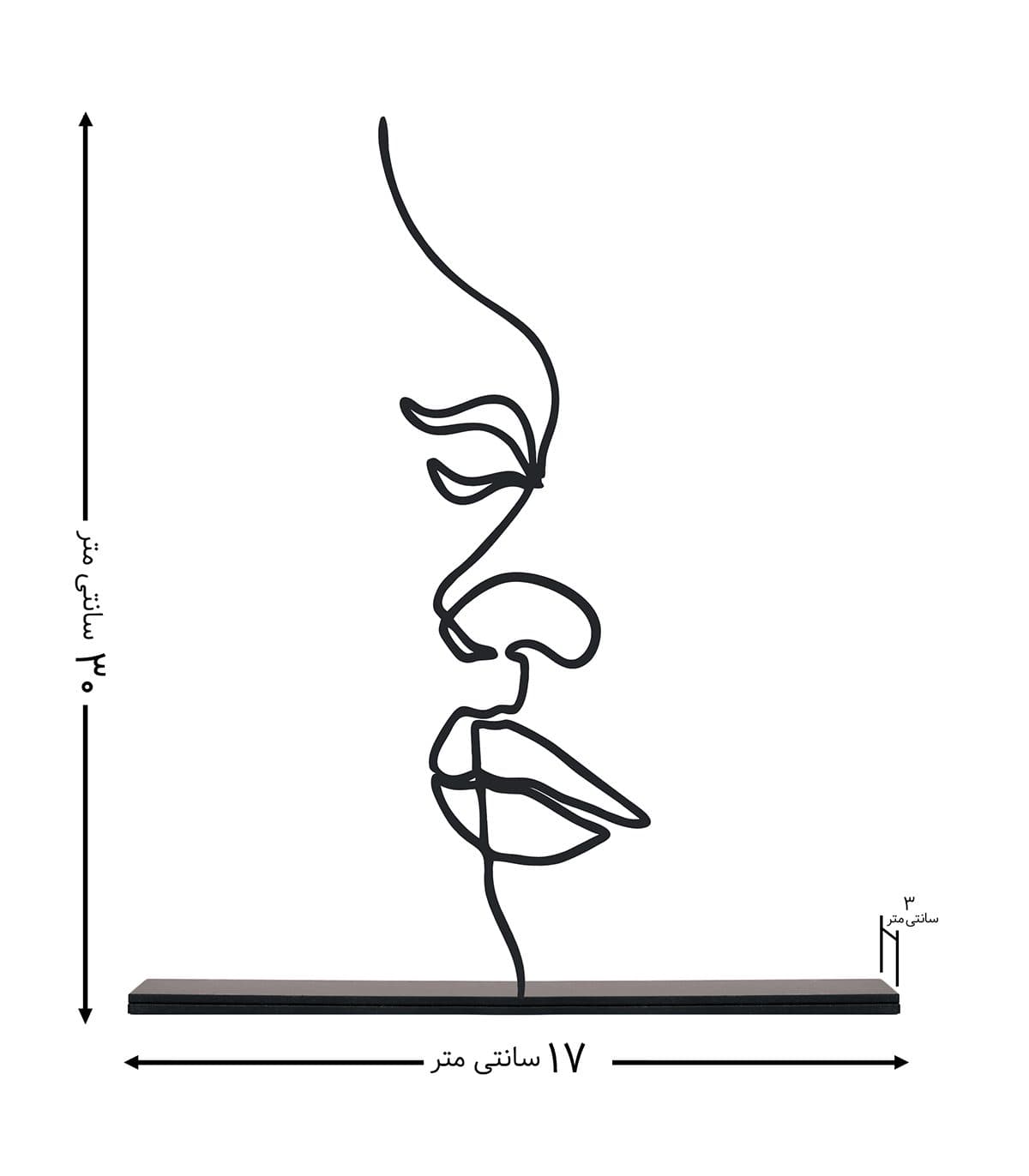مجسمه مینیمال مدل چهره کد 7007 — تصویر ۲
