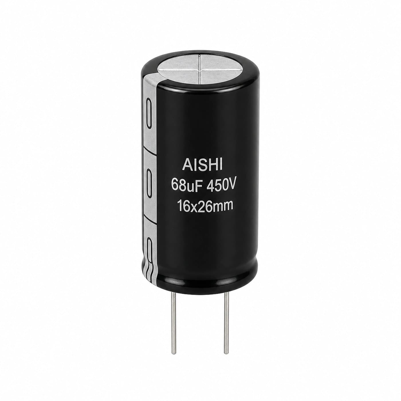 خازن الکترولیتی آیشی مدل AISHI 68uF 450V 16×26mm