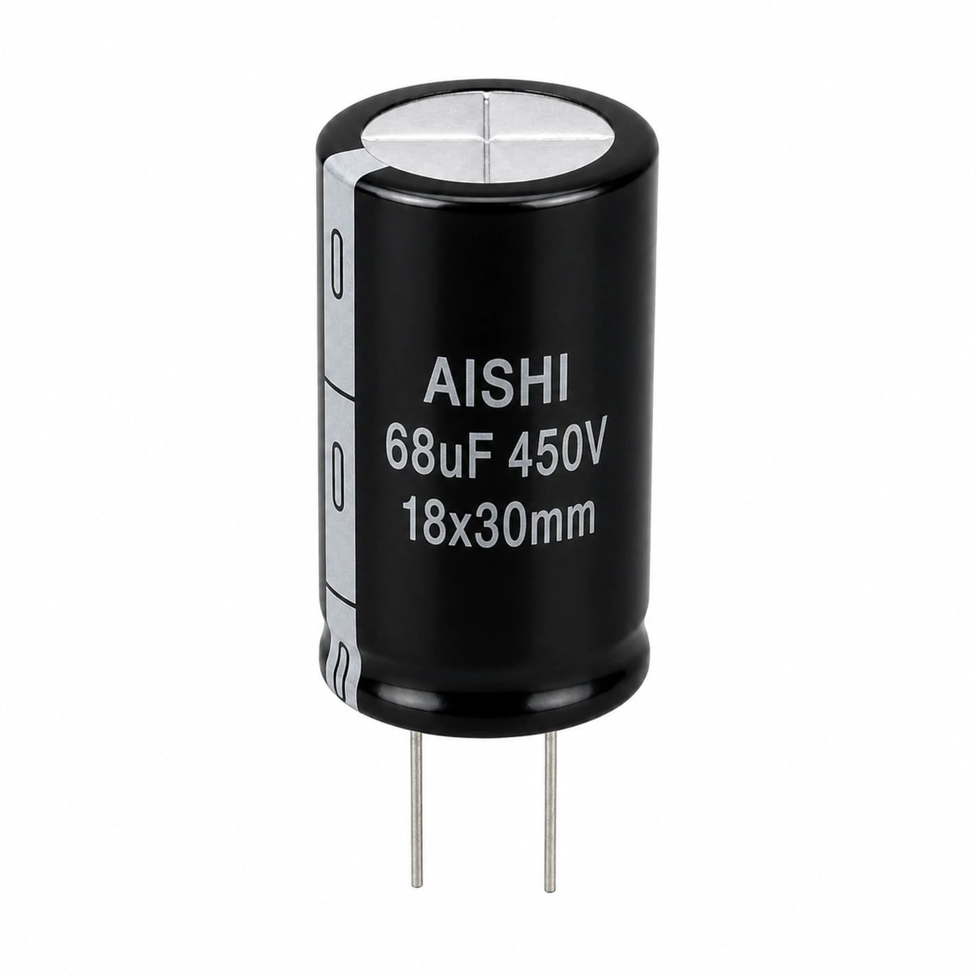 خازن الکترولیتی آیشی مدل AISHI 68uF 450V 18×30mm