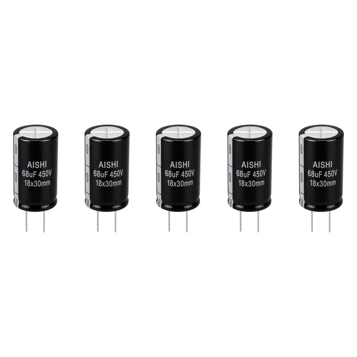 خازن الکترولیتی آیشی مدل AISHI 68uF 450V 18×30mm — تصویر ۲
