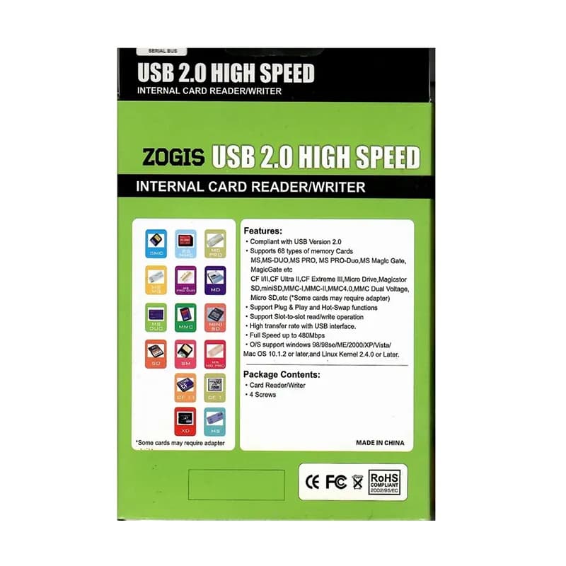 رم ریدر اینترنال مخصوص کیس کامپیوتر USB2.0 High Speed — تصویر ۵