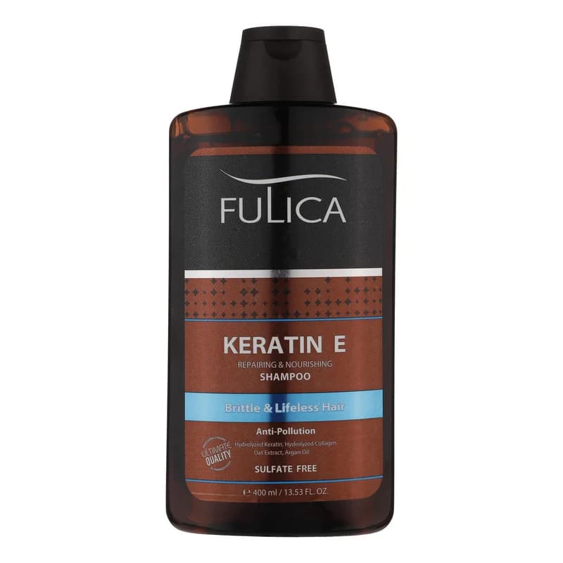 شامپو فولیکا KERATIN E تقویت کننده و ترمیم کننده 400 میلی لیتر