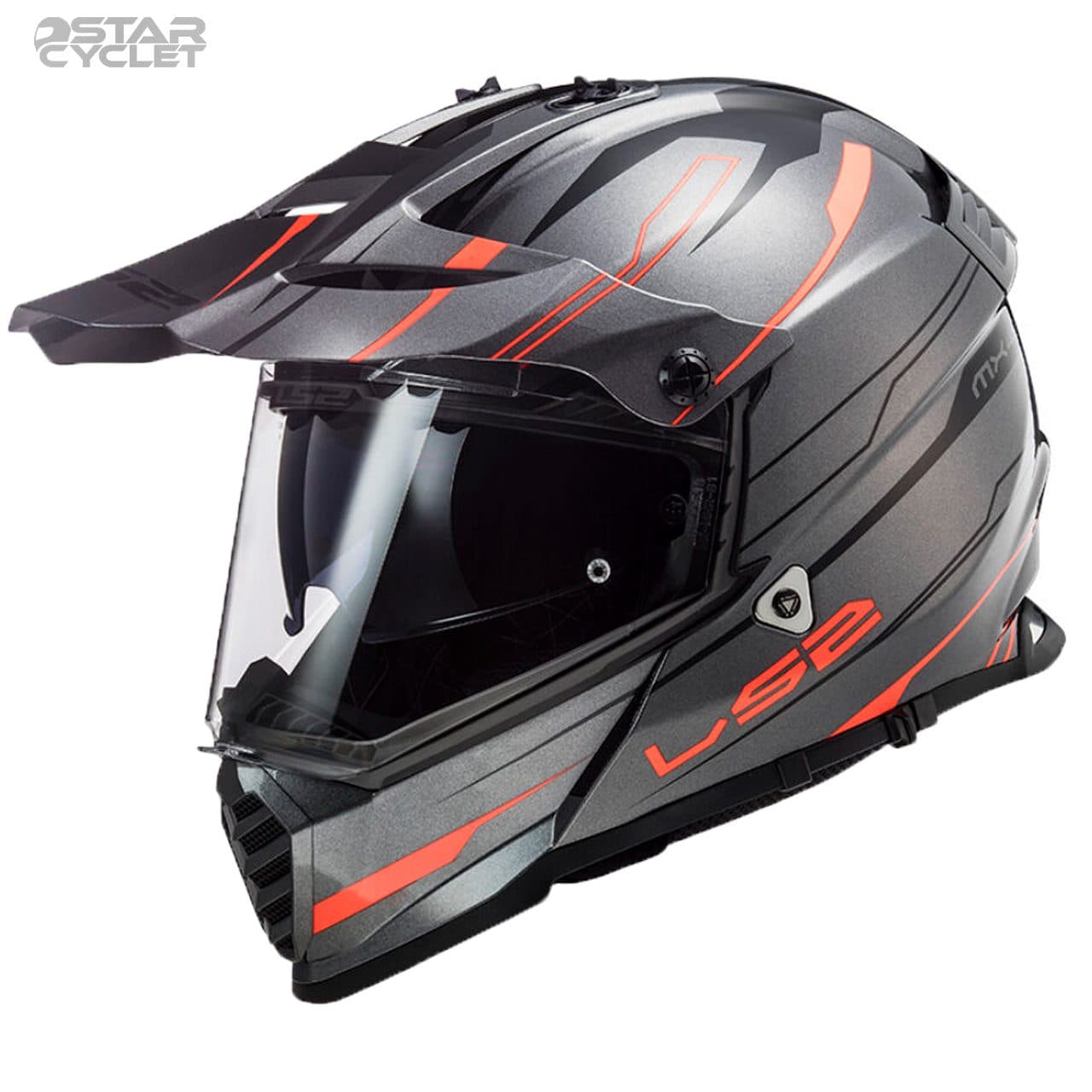 کلاه کاسکت اندرو ال اس 2 مدل PIONEER GRAY-ORANGE