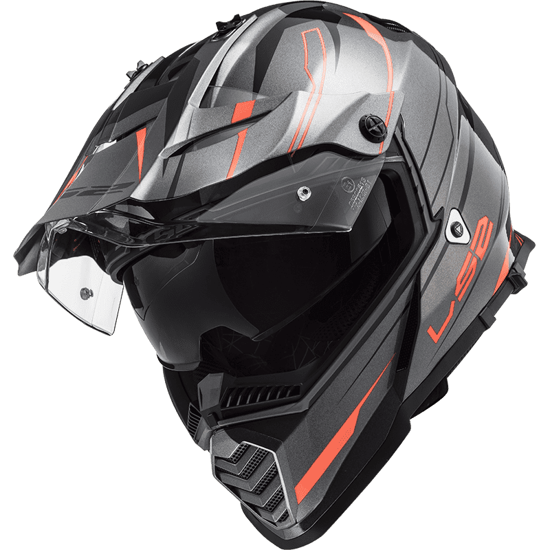 کلاه کاسکت اندرو ال اس 2 مدل PIONEER GRAY-ORANGE — تصویر ۳