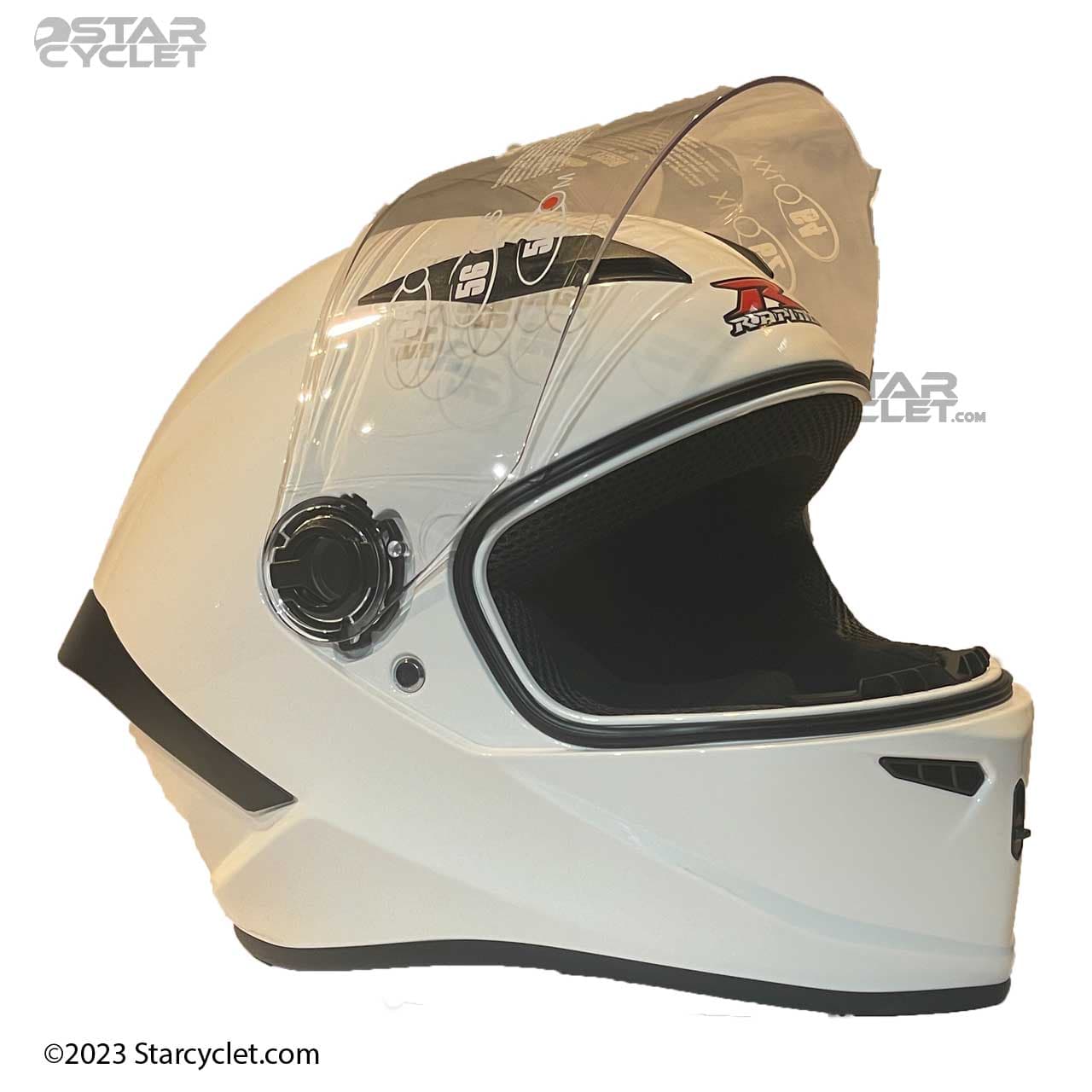 کلاه کاسکت فک ثابت راپیدو مدل 982 WHITE مناسب برای نوجوان و بانوان