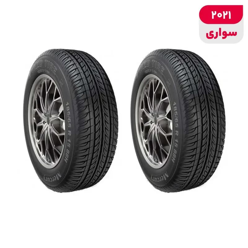 لاستیک خودرو رادیال یزد تایر مدل MERCURY با کاربری سواری و سایز رینگ 15 اینچ، فاق 65 درصد پهنا و پهنای 185 میلی‌متر، شاخص تحمل وزن 88 و شاخص سرعت H (حداکثر سرعت 210 کیلومتر بر ساعت)، ساخت ایران، دارای — تصویر ۳