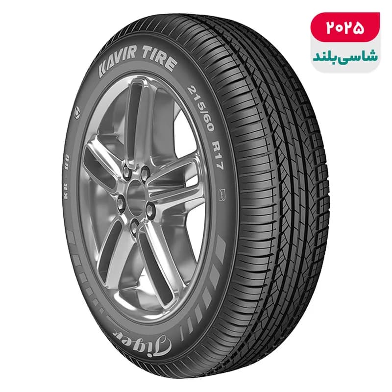 لاستیک خودرو رادیال کویر تایر Tiger (17) KB66 با کاربری شاسی‌بلند و سایز رینگ 17 اینچ، فاق 60 درصد پهنا و پهنای 215 میلی‌متر، شاخص تحمل وزن 96 و شاخص سرعت H (حداکثر سرعت 210 کیلومتر بر ساعت)، ساخت ایر