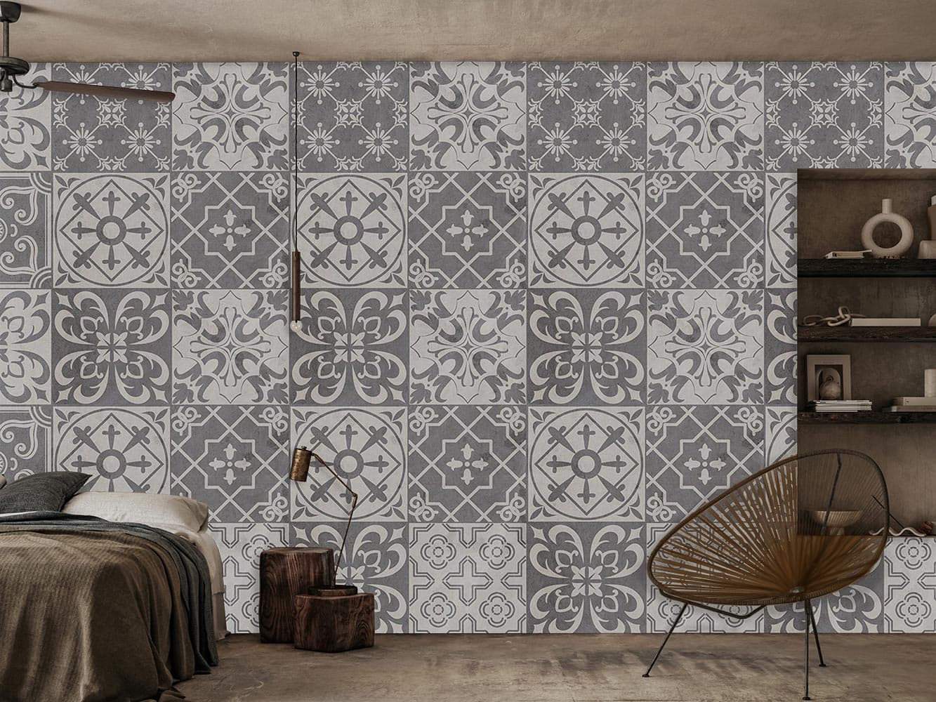 پوستر دیواری سنتی طرح کاشی W10057500 — تصویر ۲