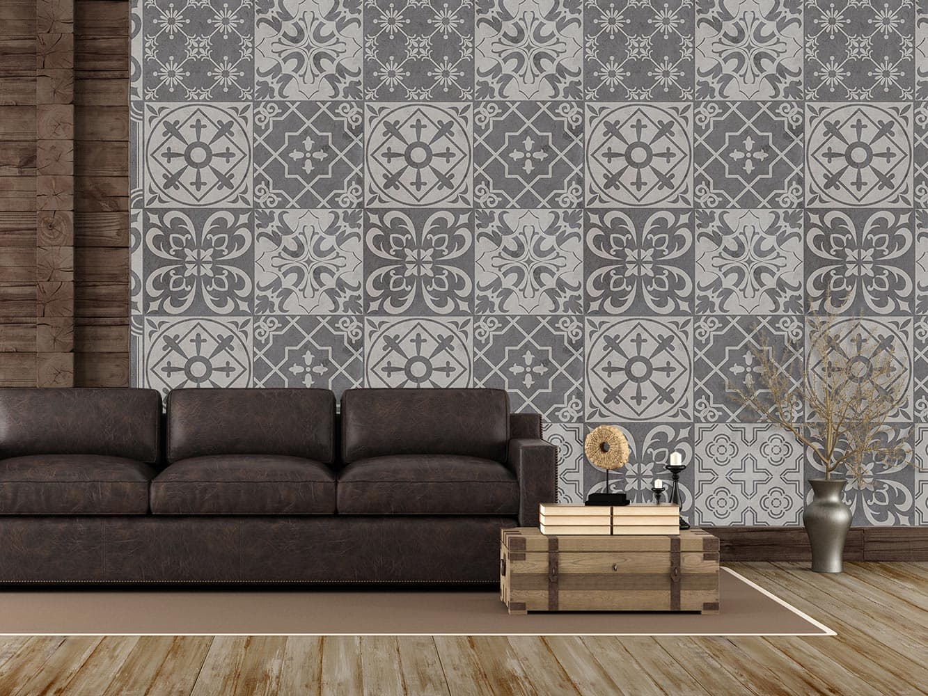 پوستر دیواری سنتی طرح کاشی W10057500