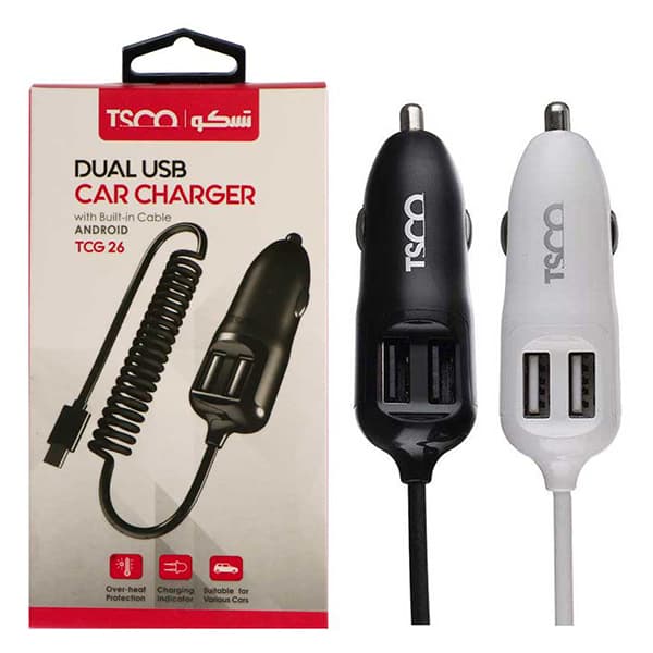 شارژر فندکی تسکو مدل TCG 26 با کابل Micro-USB — تصویر ۳
