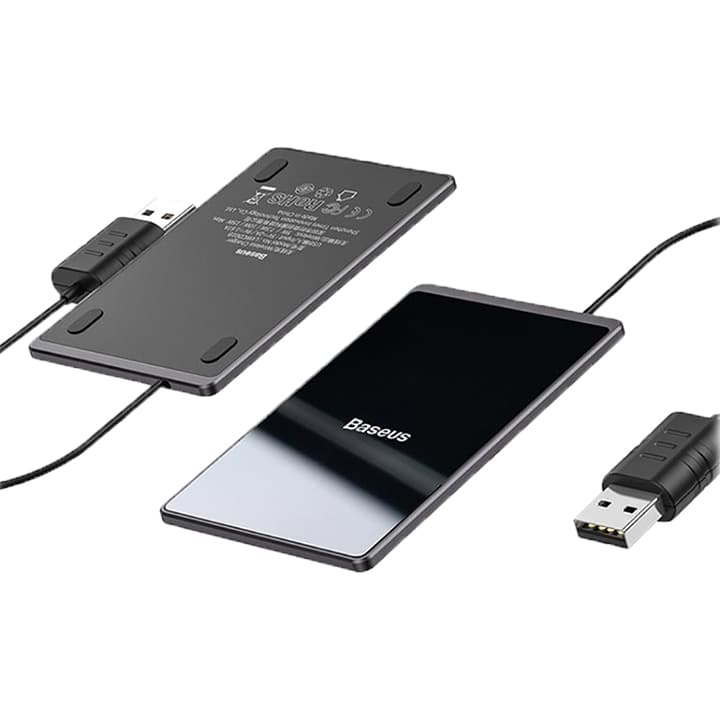 شارژر بی سیم بیسوس Card Ultra-thin مدل WX01B-01 توان 15 وات — تصویر ۳