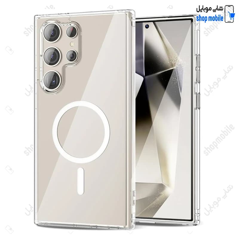 قاب گوشی سامسونگ گلکسی S25 اولترا (کاور مگ سیف شفاف مدل Clear Case Magnetic)