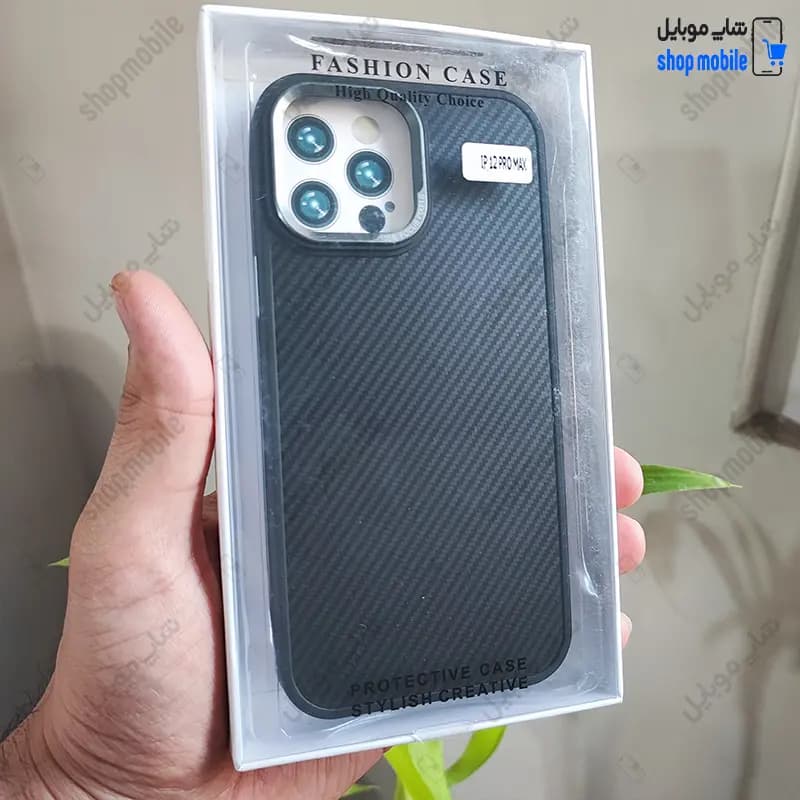 قاب گوشی آیفون 11 پرو مکس (کاور اورجینال Fashion Case طرح پیکسلی رنگ مشکی و خاکستری) — تصویر ۲