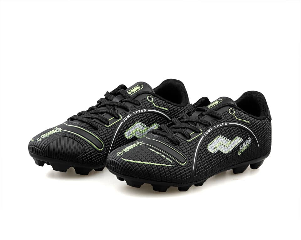 Jump 28223 B Black Neon Green Football Boots — تصویر ۳