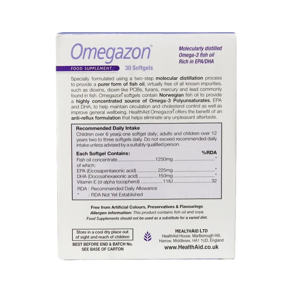 سافت ژل امگازون هلث اید 30 عدد (Health Aid Omegazon) — تصویر ۳