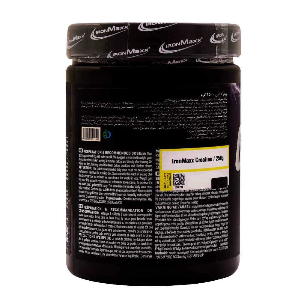 پودر کراتین آیرون مکس 250 گرم (Iron Maxx Creatine Powder) — تصویر ۲